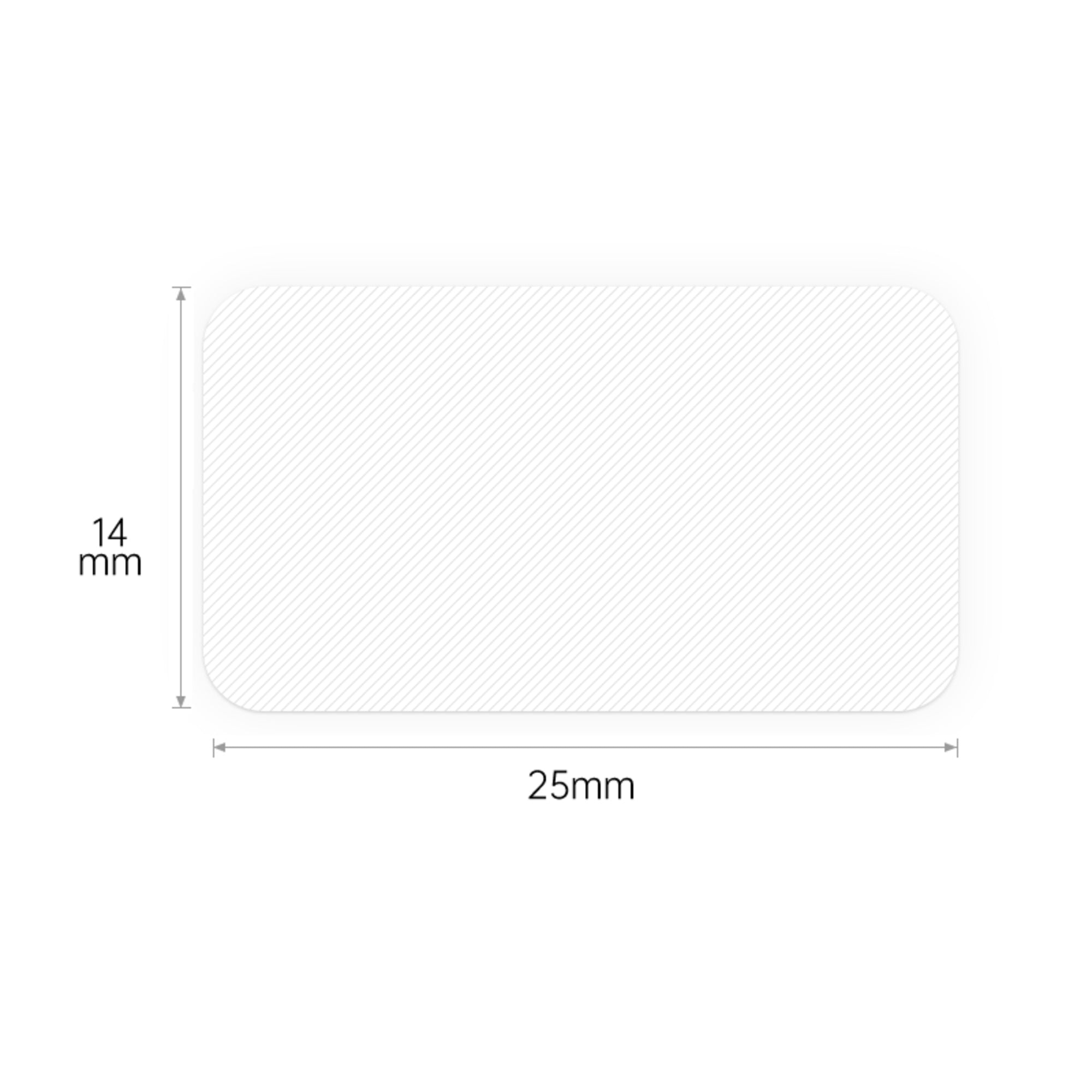 NB115 - NIIMBOT - D11 / D101 / D110 / H1S - 14X25MM - 240 LABELS PER ROLL - TRANSPARENT