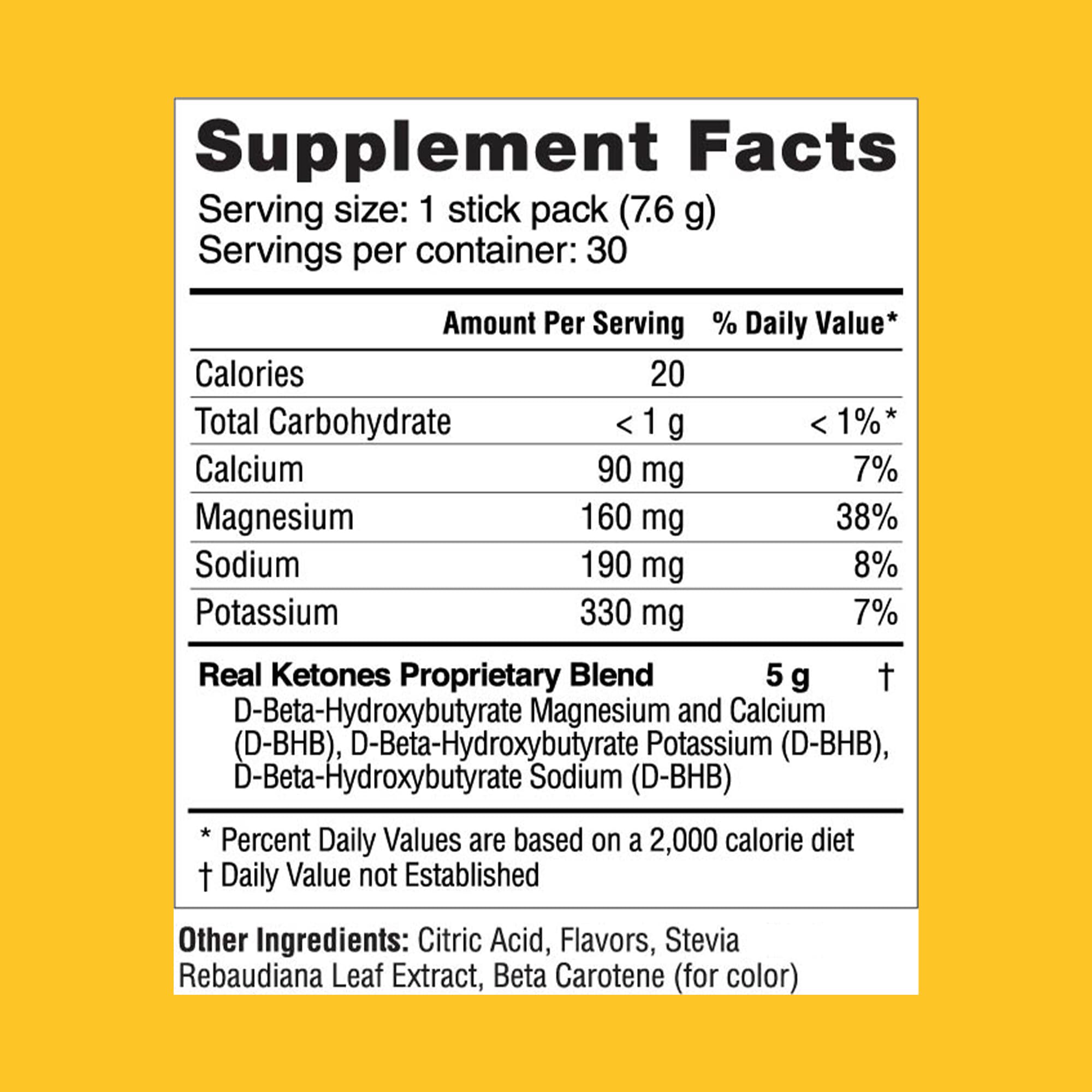 REAL KETONES - SHIFT - D-BHB EXOGENOUS KETONE DRINK MIX POWDER + ELECTROLYTES - 30 PACKETS