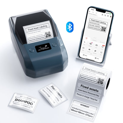 NB589 - Niimbot - M2-H - 300DPI Thermal Transfer Bluetooth Label Printer - Incl Black Ribbon Cartridge & White 50x30mm Label