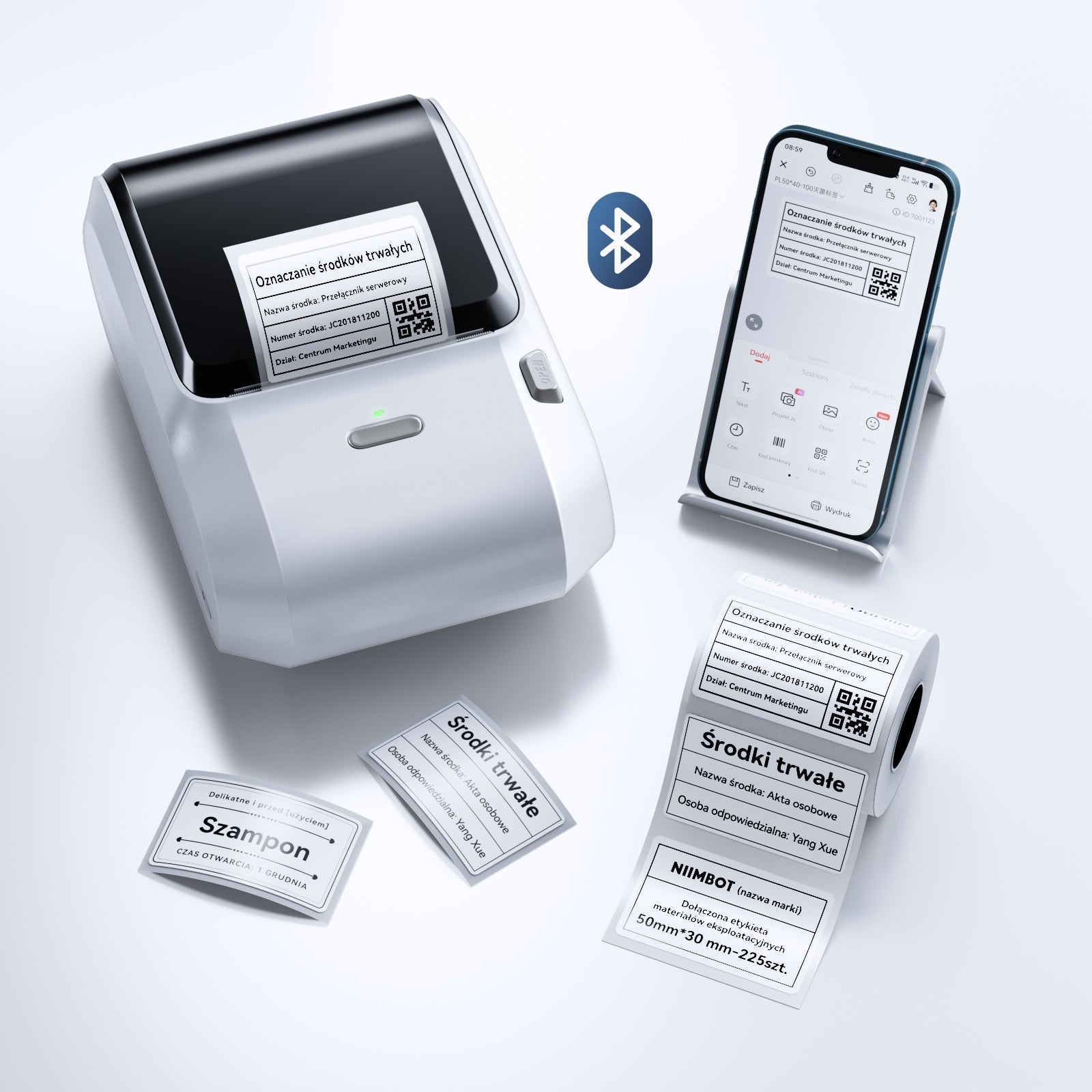 NB610 - Niimbot - M3 - Portable Bluetooth Thermal Transfer Label Printer - Incl Free Label Roll