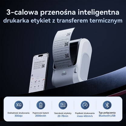 NB610 - Niimbot - M3 - Portable Bluetooth Thermal Transfer Label Printer - Incl Free Label Roll