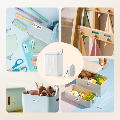 NIIMBOT - D110_M - PORTABLE BLUETOOTH LABEL PRINTER INCLUDING FREE LABEL ROLL (12*40MM - WHITE)