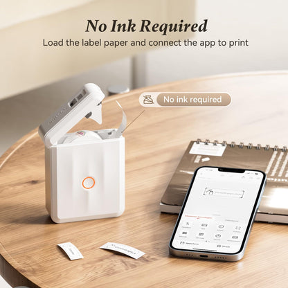 NB524 - Niimbot - D110-M - Portable Bluetooth Label Printer Incl Free Label Roll (12x40mm)