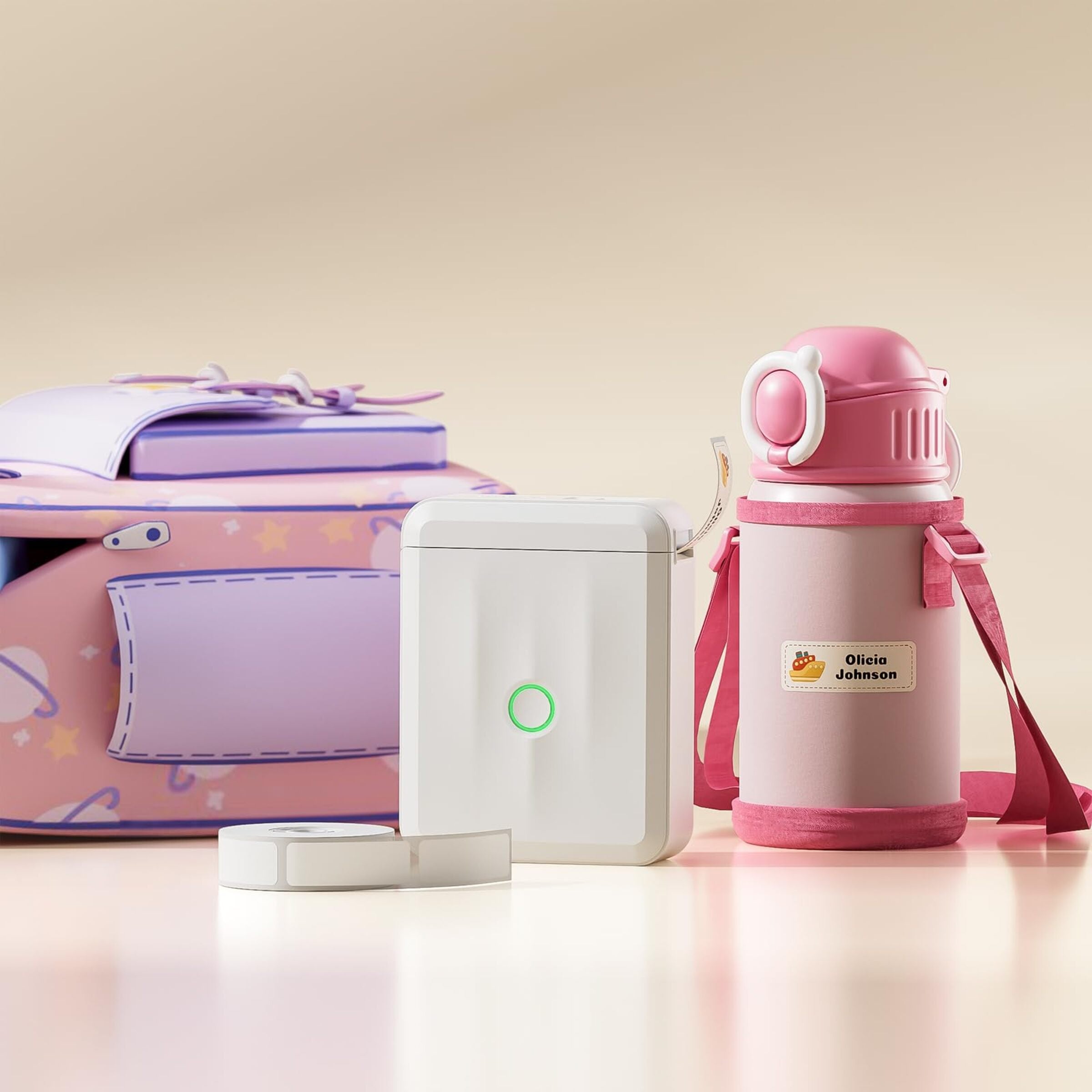 NIIMBOT - D110_M - PORTABLE BLUETOOTH LABEL PRINTER INCLUDING FREE LABEL ROLL (12*40MM - WHITE)