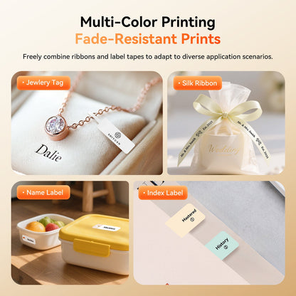 NB623 - Niimbot - N1 - Bluetooth Thermal Transfer Label Printer Incl Free White Label & Black Cartridge (14 x 50mm)