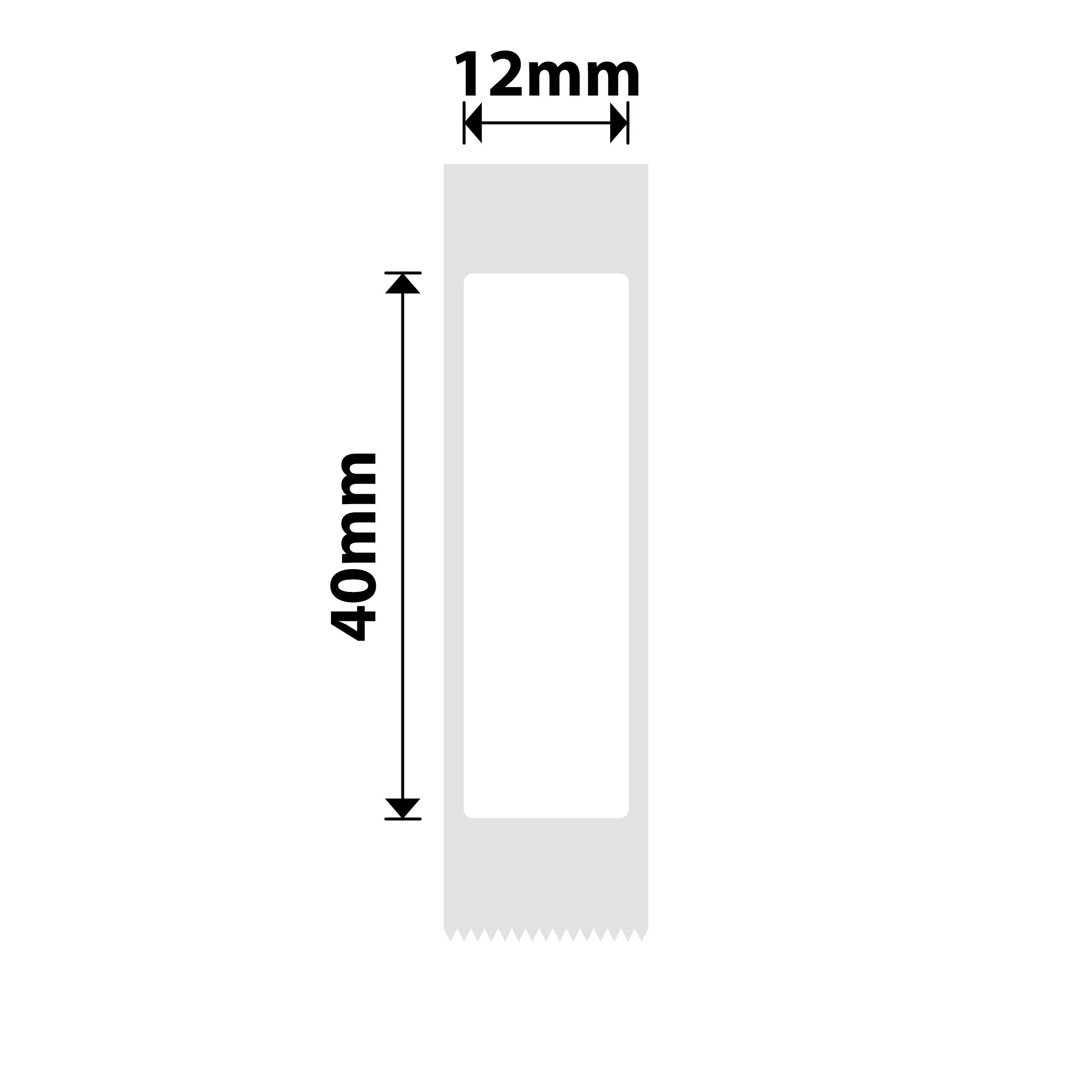 NB103 - NIIMBOT - D11 / D101 / D110 / H1S - T12X40MM - 160 LABELS PER ROLL - WHITE