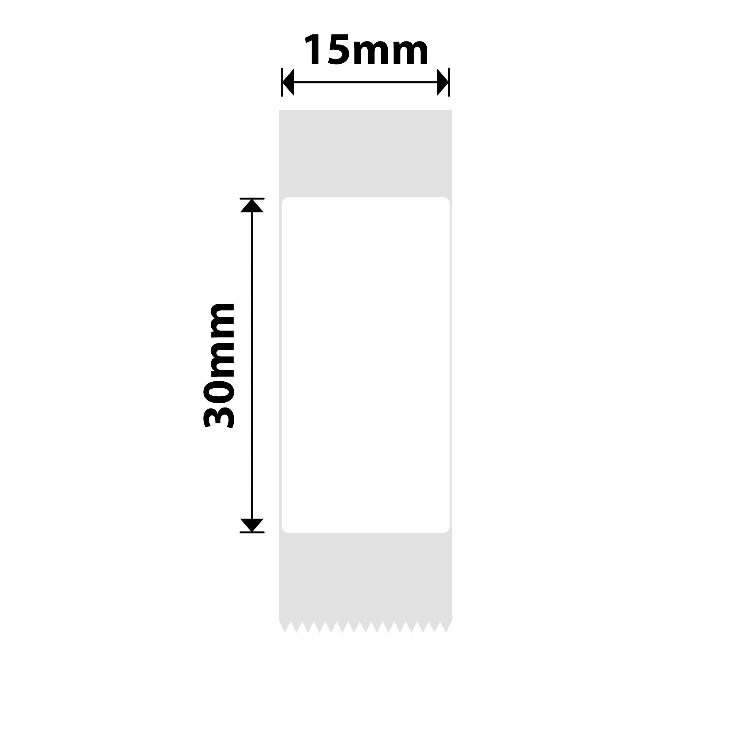 NB106 - Niimbot - D11 / D101 / D110 / H1S - 15x30mm - 195 White Labels