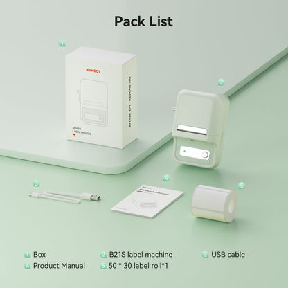 NB109 - Niimbot - B21S - Portable Thermal Label Bluetooth Printer Incl Free Label (50x30mm) - Black