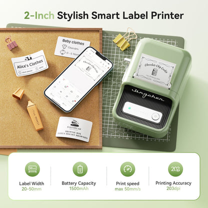 NB109 - Niimbot - B21S - Portable Thermal Label Bluetooth Printer Incl Free Label (50x30mm) - Black
