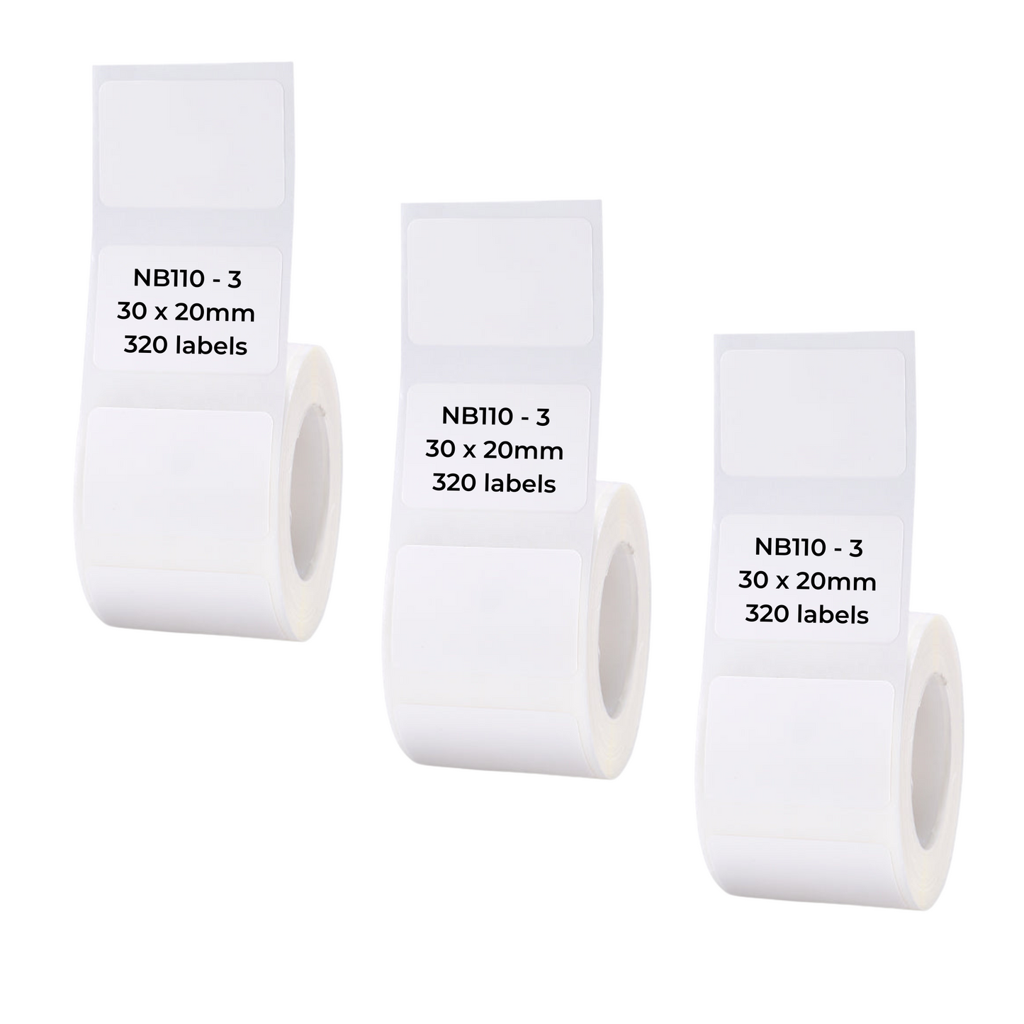 NB110 - NIIMBOT - B1 / B21 / B3S - T30X20MM - 320 LABELS PER ROLL - WHITE