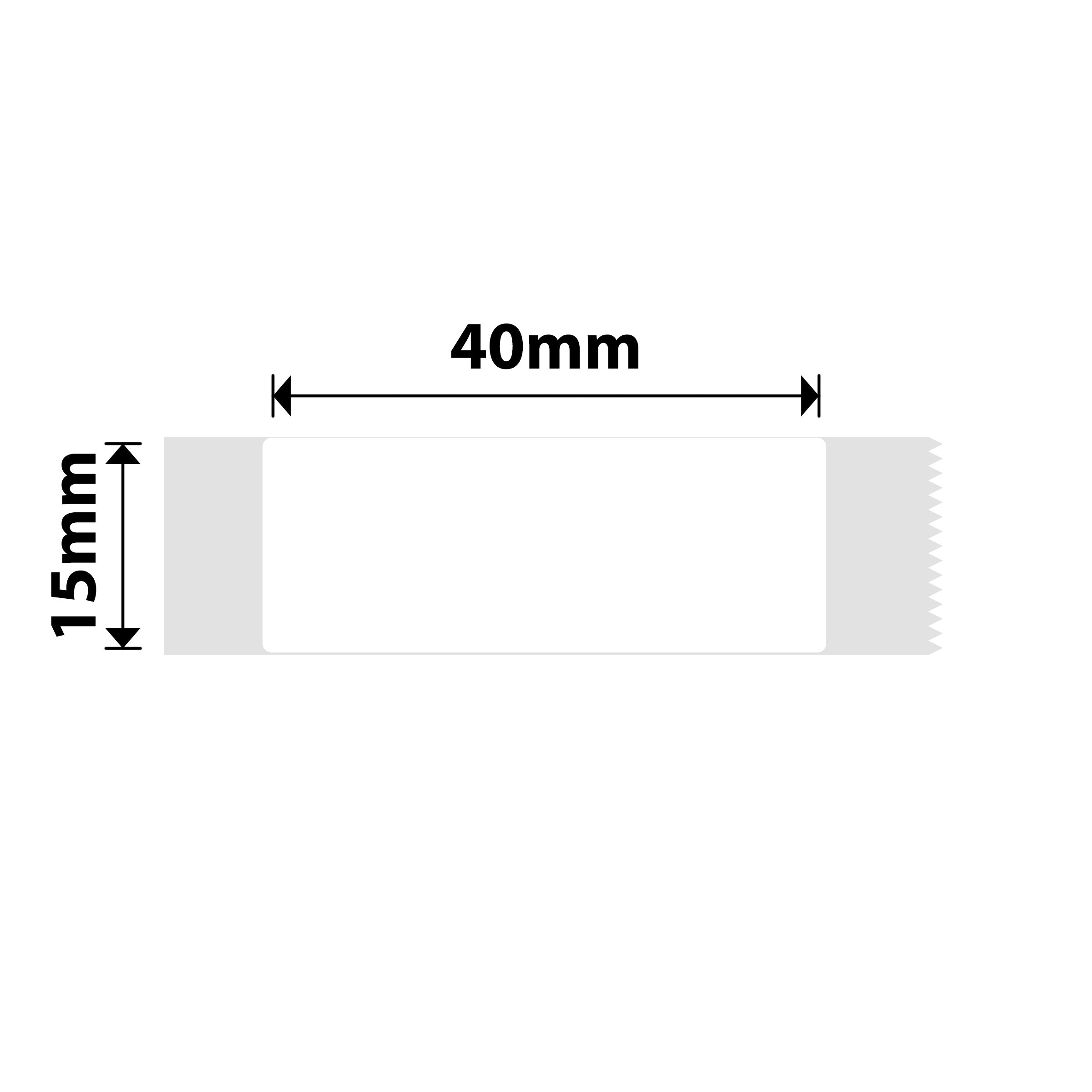 NB117 - Niimbot - D11 / D101 / D110 / H1S - 15x40mm - 155 White Labels