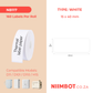 NB117 - NIIMBOT - D11 / D101 / D110 / H1S - 15X40MM  - 160 LABELS PER ROLL - WHITE