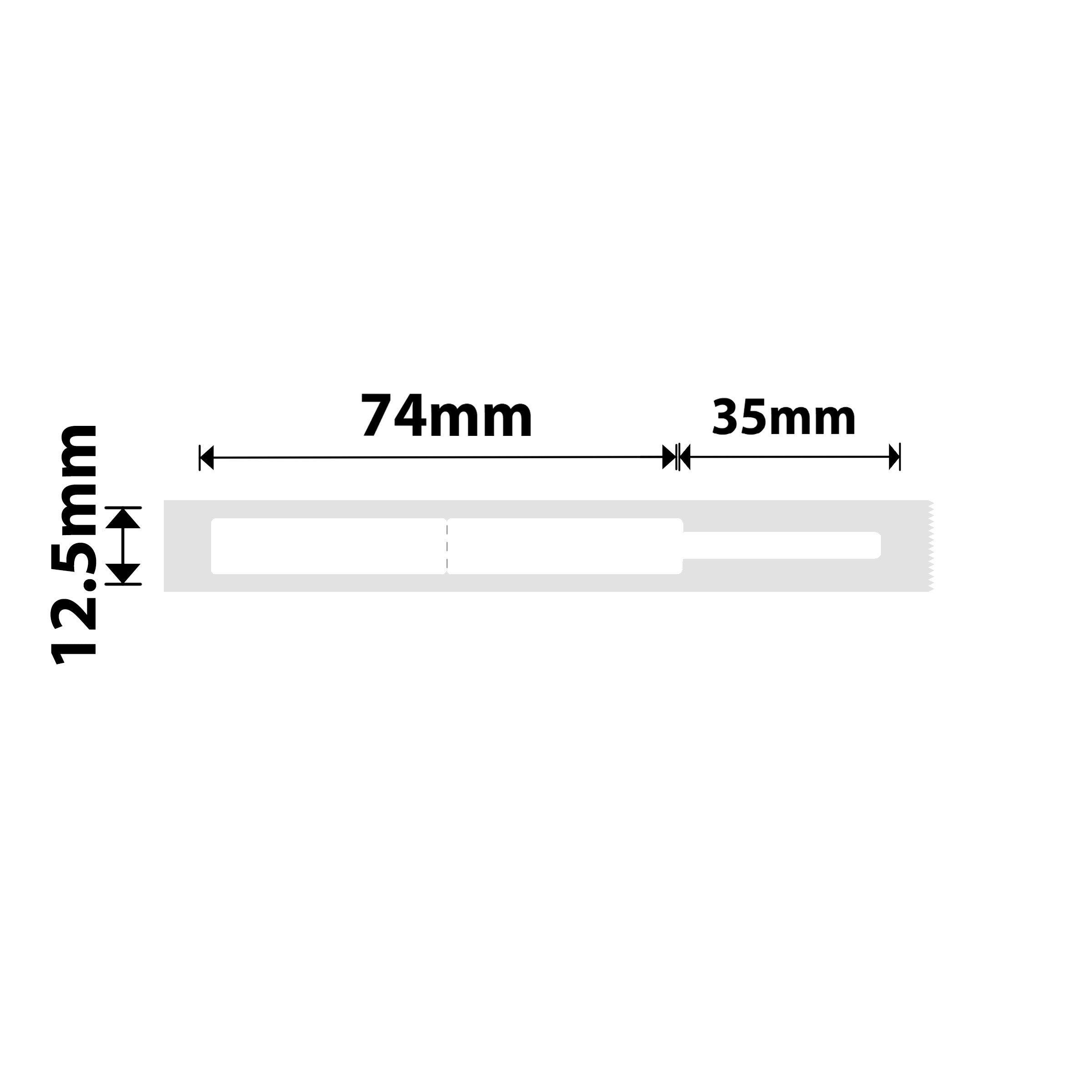 NB118 - Niimbot - D11 / D101 / D110 / H1S - 12.5x109mm - 60 White Cable Labels