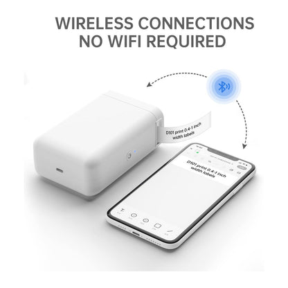 NB121 - Niimbot - D101 - Portable Label Bluetooth Printer Incl Free Label Roll (12x40mm)