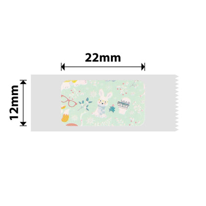 NB123 - Niimbot - D11 / D101 / D110 / H1S - 12x22mm - 250 Cute Rabbit Labels