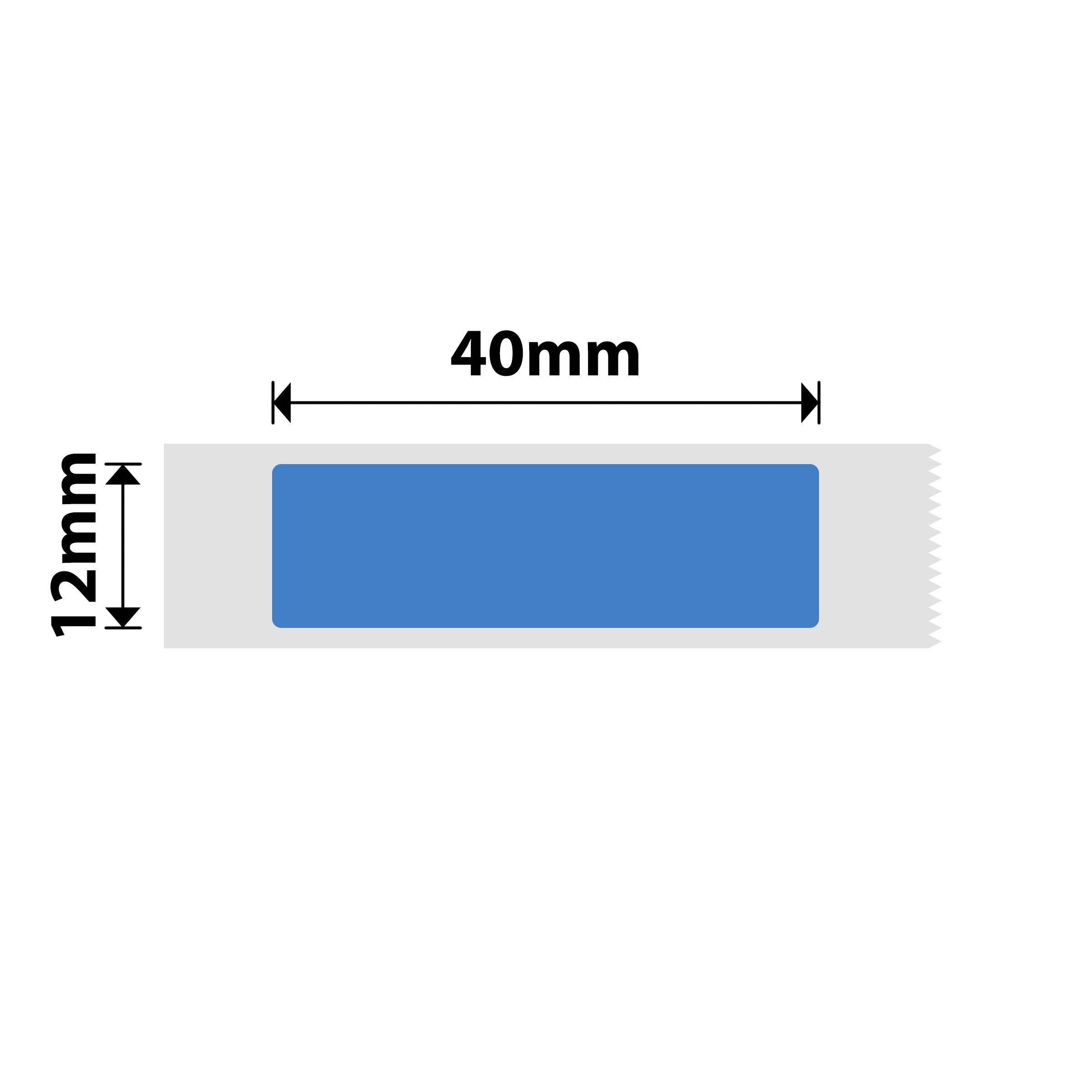 NB130 - Niimbot - D11 / D101 / D110 / H1S - 12x40mm - 155 Blue Labels
