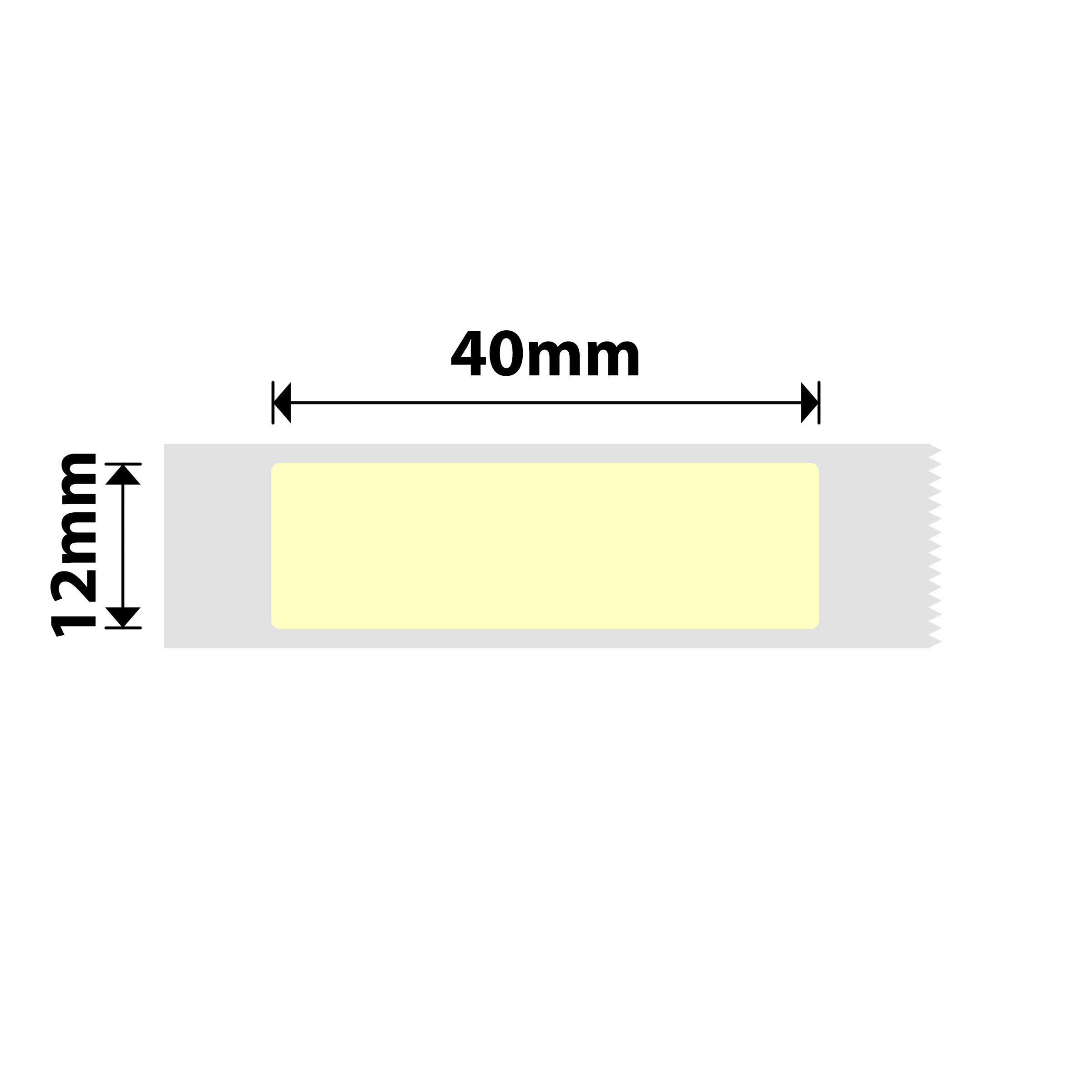 NB132 - Niimbot - D11 / D101 / D110 / H1S - 12x40mm - 155 Light Yellow Labels