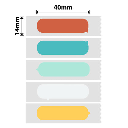 NB134 - Niimbot - D11 / D101 / D110 / H1S - 14x40mm - 155 Light Bubble Labels