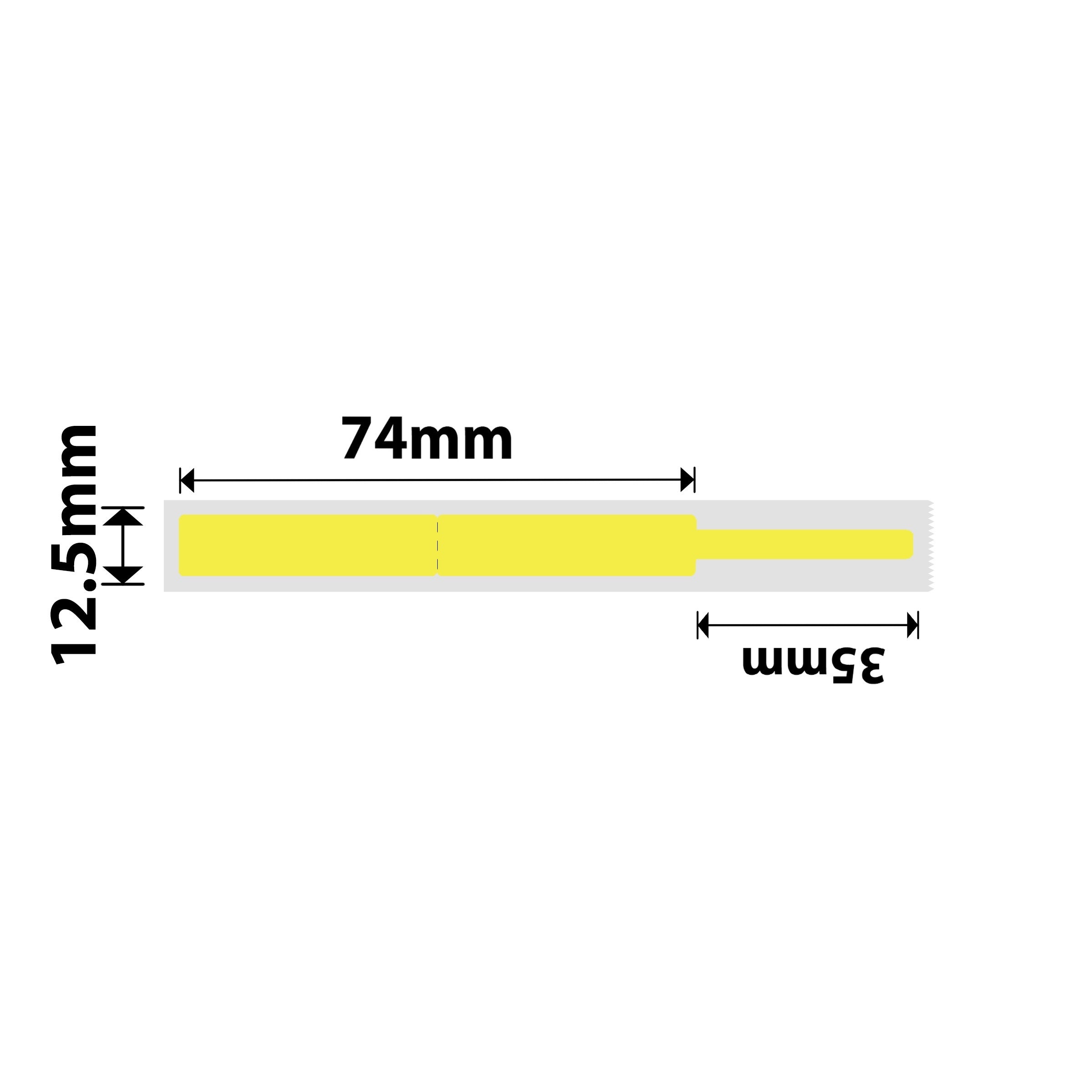 NB140 - Niimbot - D11 / D101 / D110 / H1S - 12.5x109mm - 60 Yellow Cable Labels
