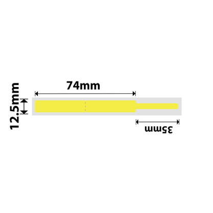 NB140 - Niimbot - D11 / D101 / D110 / H1S - 12.5x109mm - 60 Yellow Cable Labels