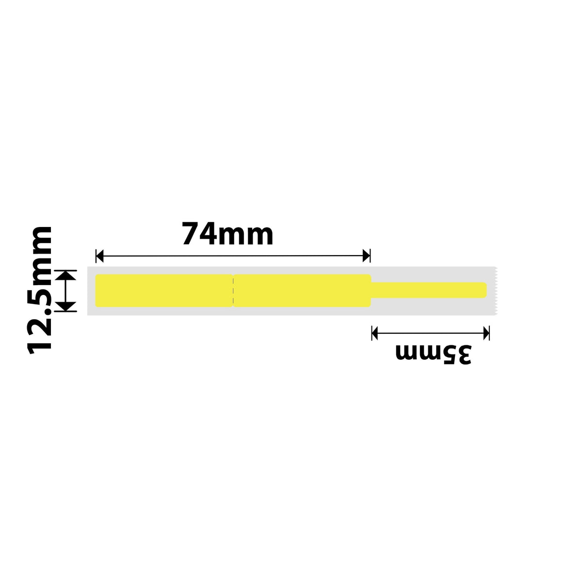 NIIMBOT - D Range - 12.5x109mm - Yellow Cable - 60 Labels