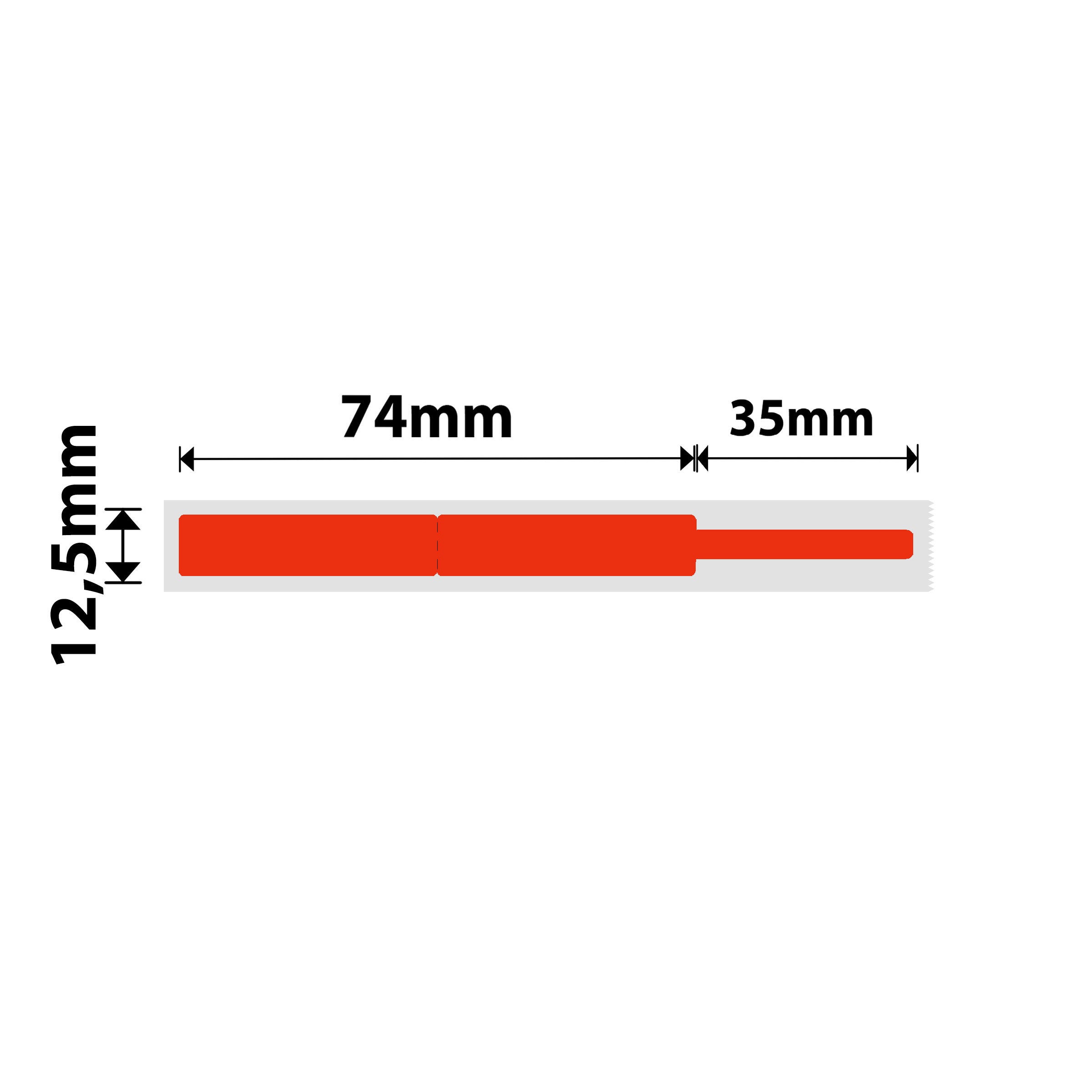 NB141 - Niimbot - D11 / D101 / D110 / H1S - 12.5x109mm - 60 Red Cable Labels