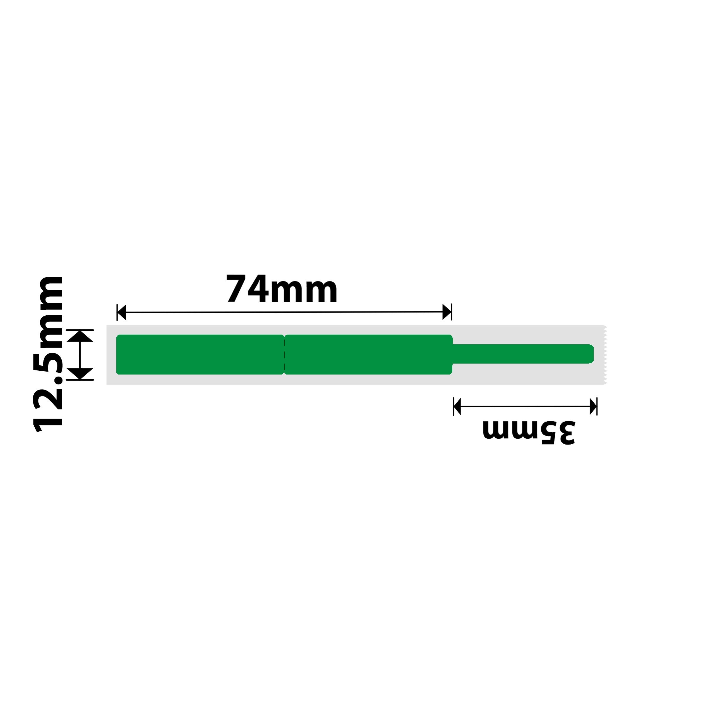 NB142 - Niimbot - D11 / D101 / D110 / H1S - 12.5x109mm - 65 Green Cable Labels