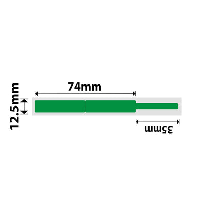 NB142 - Niimbot - D11 / D101 / D110 / H1S - 12.5x109mm - 65 Green Cable Labels