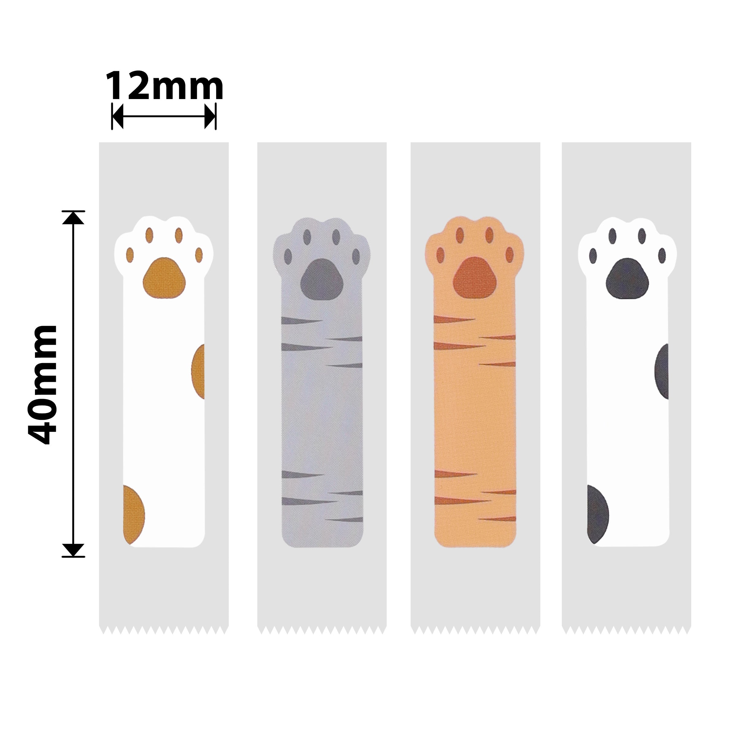 NB145 - Niimbot - D11 / D101 / D110 / H1S - 12x40mm - 155 Cat Claw Labels