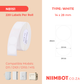 NB151 - NIIMBOT - D11 / D101 / D110 / H1S - 14X28MM - 220 LABELS PER ROLL - TWIN ROUND - WHITE