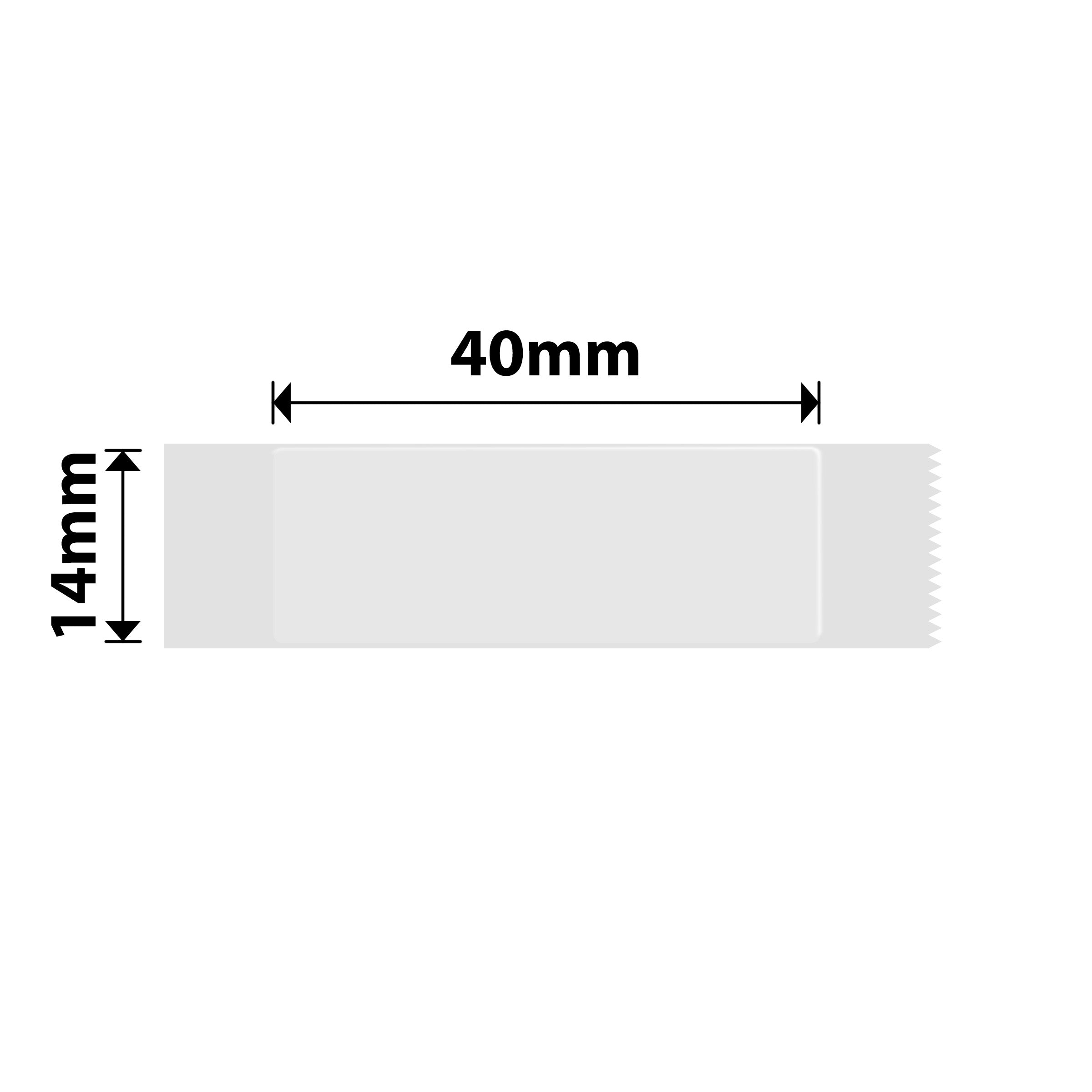 NB153 - Niimbot - D11 / D101 / D110 / H1S - 14x40mm - 160 Transparent Labels