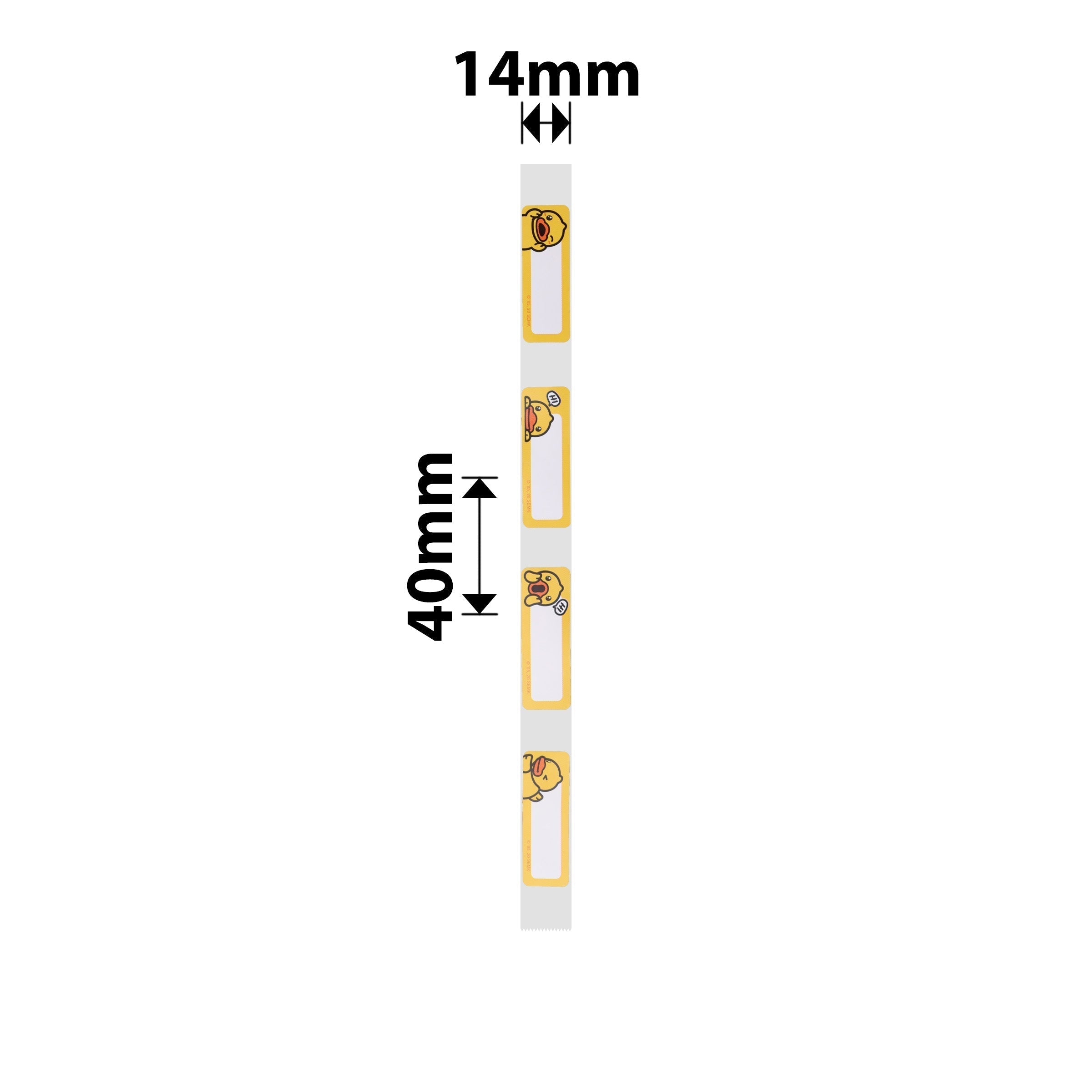 NB154 - NIIMBOT - D11 / D101 / D110 / H1S - R14X40MM - 160 LABELS PER ROLL - CUTE DUCK DESIGN