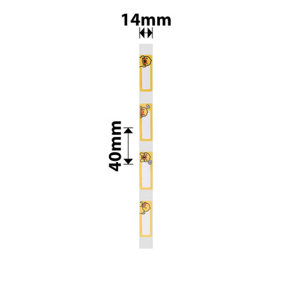 NB154 - NIIMBOT - D11 / D101 / D110 / H1S - R14X40MM - 160 LABELS PER ROLL - CUTE DUCK DESIGN