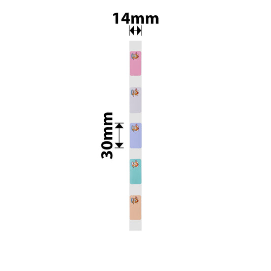 NB156 - NIIMBOT - D11 / D101 / D110 / H1S - R14*30 - 210 LABELS PER ROLL - CUTE CORGI DESIGN