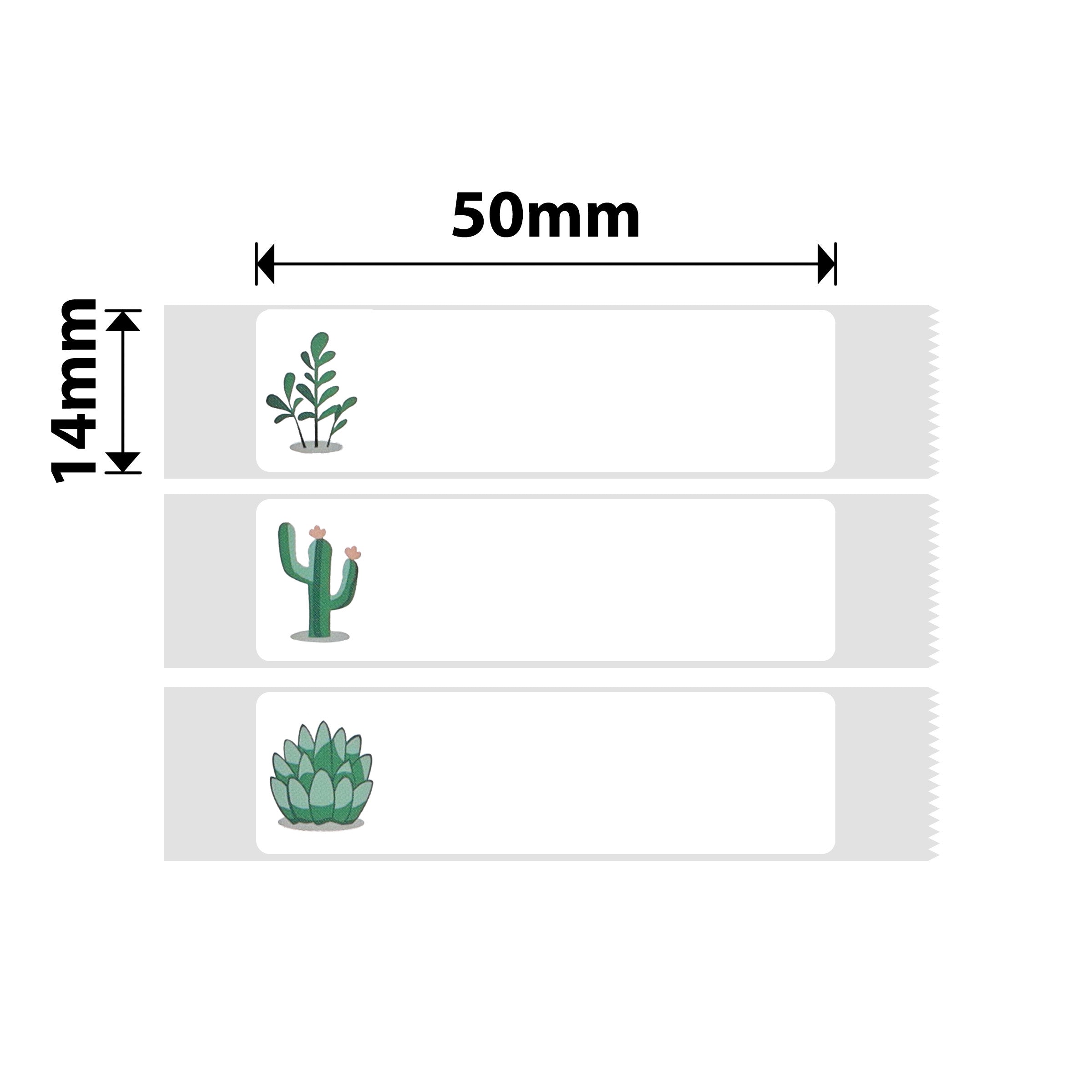 NB164 - Niimbot - D11 / D101 / D110 / H1S - 14x50mm - 125 Succulent A Labels