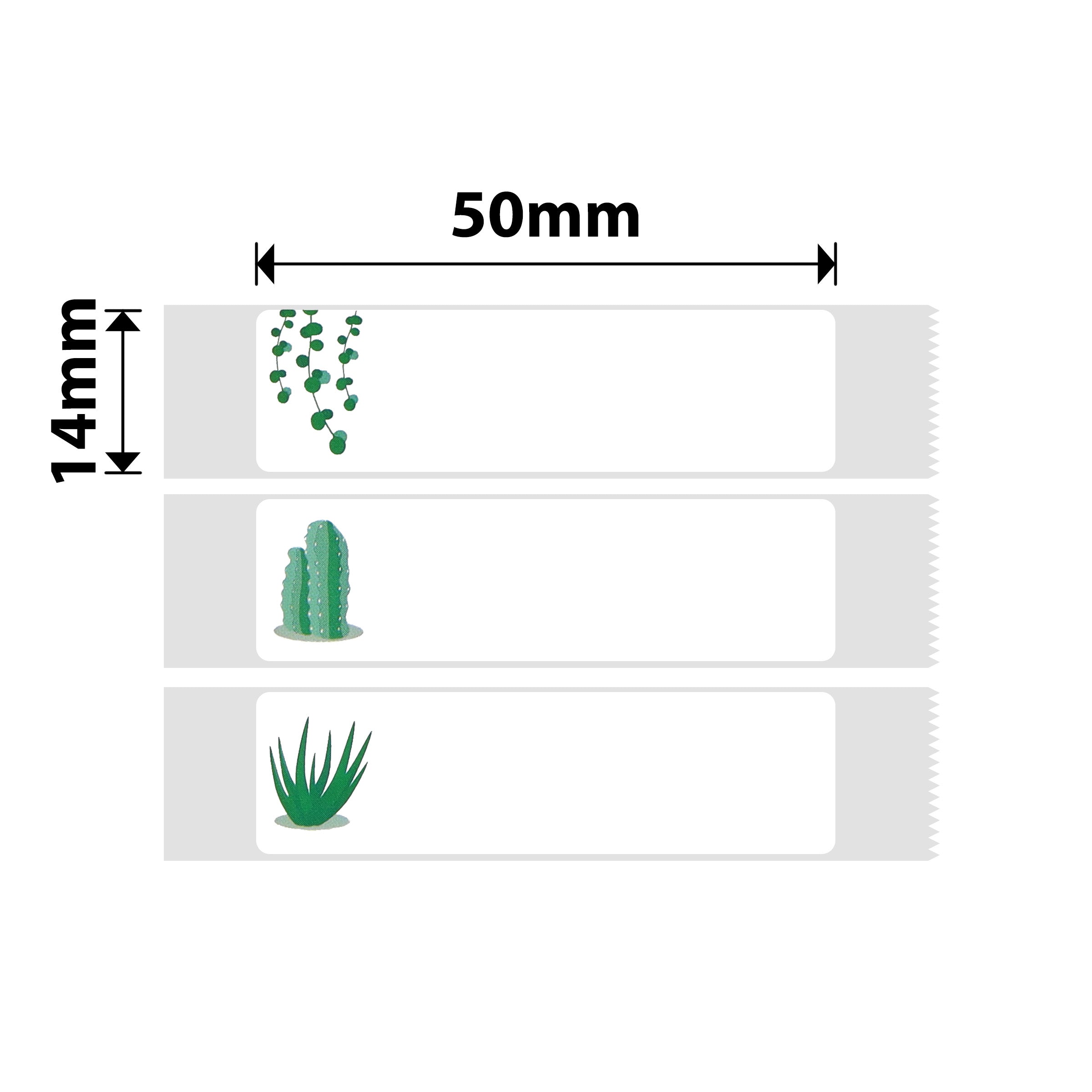 NB168 - Niimbot - D11 / D101 / D110 / H1S - 14x50mm - 125 Succulent B Labels