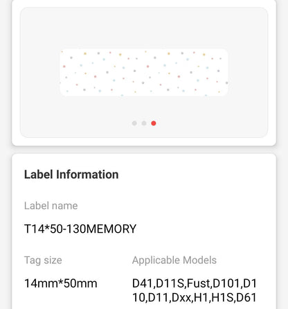NB170 - NIIMBOT - D11 / D101 / D110 / H1S - 14X50MM - 130 LABELS PER ROLL - WATERCOLOUR DESIGN