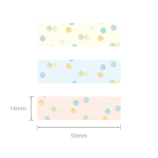 NB170 - NIIMBOT - D11 / D101 / D110 / H1S - 14*50MM - 130 LABELS PER ROLL - WATERCOLOUR DESIGN
