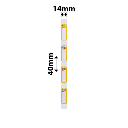 NB176 - NIIMBOT - D11 / D101 / D110 / H1S - R14X40MM - 160 LABELS PER ROLL - HAPPY DUCK DESIGN