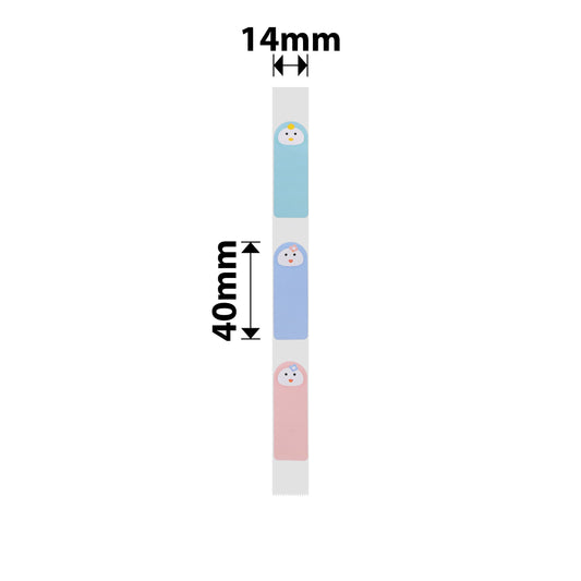 NB179 - NIIMBOT - D11 / D101 / D110 / H1S - R14*40 - 160 LABELS PER ROLL - BABY FACE DESIGN