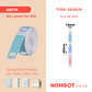 NB179 - NIIMBOT - D11 / D101 / D110 / H1S - R14X40MM - 160 LABELS PER ROLL - BABY FACE DESIGN