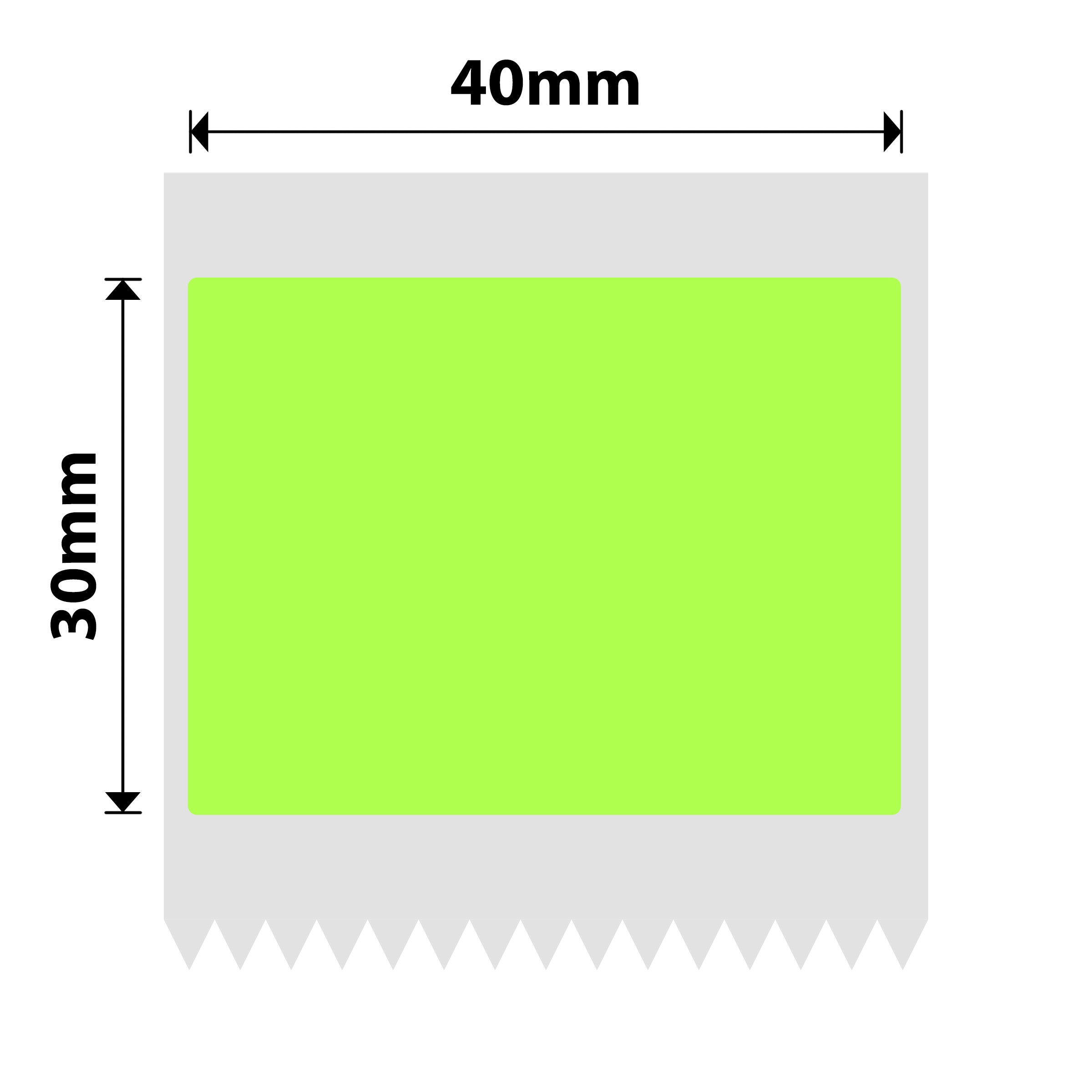 NB190 - Niimbot - B1 / B21 / B3S / B4 - 40x30mm - 230 Green Labels