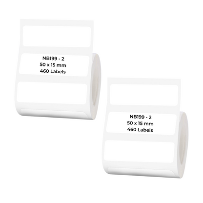 NB199 - NIIMBOT - B1 / B21 / B3S / B4 - T50X15MM/2R - 460 LABELS PER ROLL - WHITE