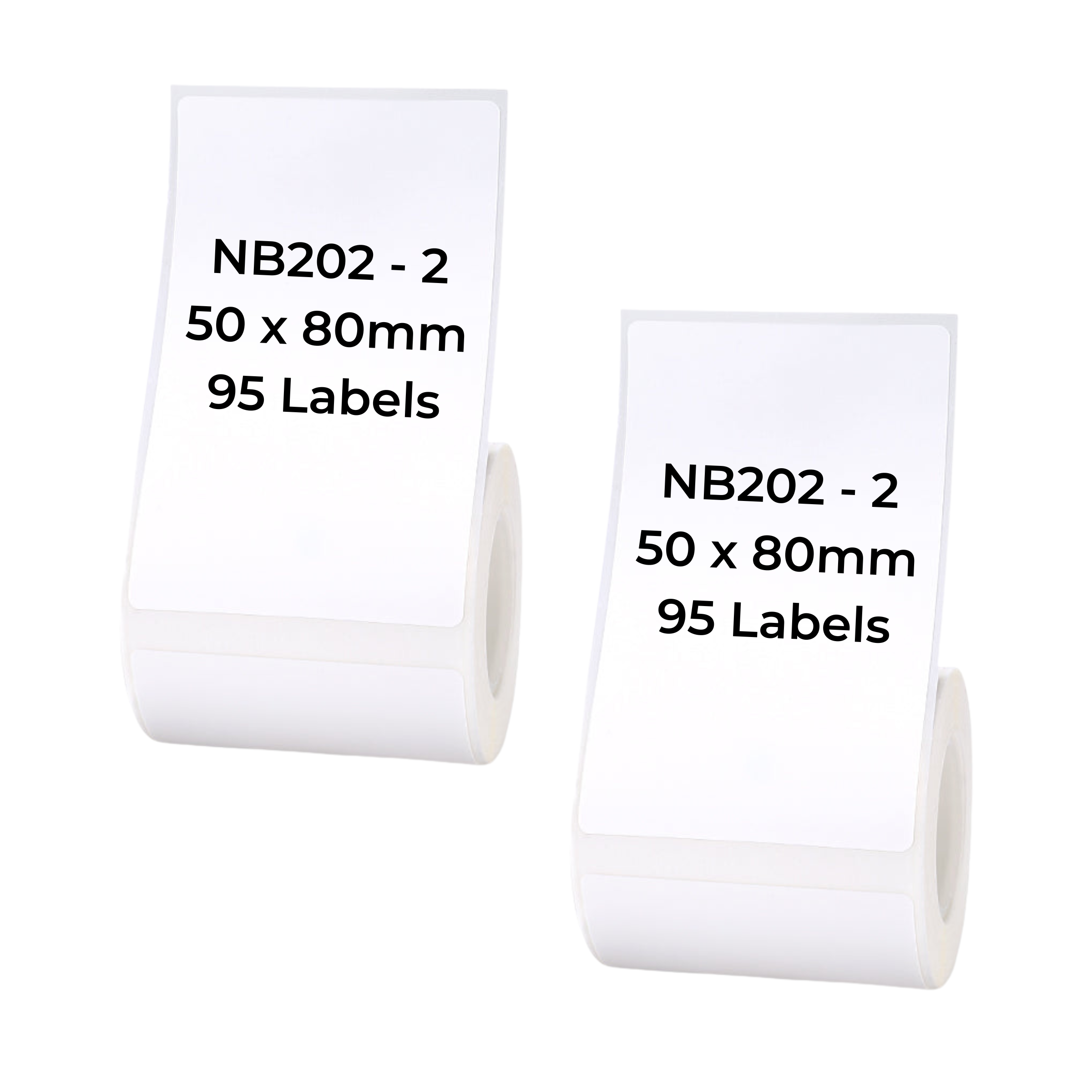 NB202 - NIIMBOT - B1 / B21 / B3S / B4 - T50X80MM - 95 LABELS PER ROLL - WHITE
