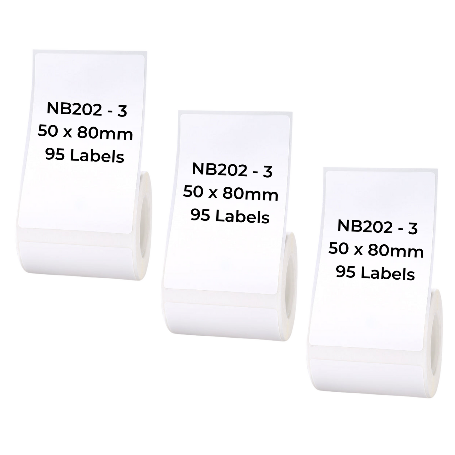 NB202 - NIIMBOT - B1 / B21 / B3S - T50X80MM - 95 LABELS PER ROLL - WHITE