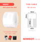 NB203 - NIIMBOT - B1 / B21 / B3S - T38X25+30MM - 130 LABELS PER ROLL - CABLE / JEWELLERY - WHITE