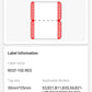 NB204 - NIIMBOT - B1 / B21 / B3S - 30*70MM - RING - 100 LABELS PER ROLL - RED BORDER DESIGN