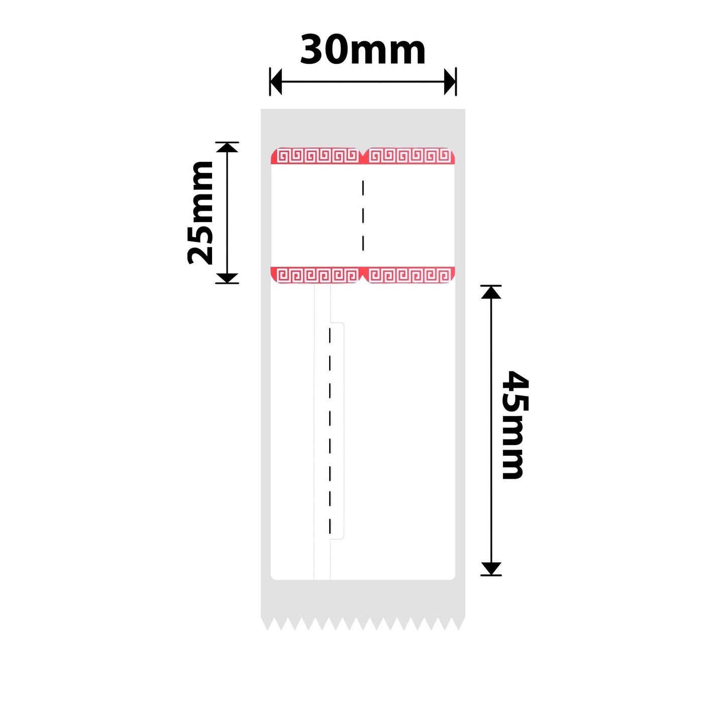NB204 - NIIMBOT - B1 / B21 / B3S - 30X70MM - RING - 100 LABELS PER ROLL - RED BORDER DESIGN