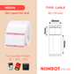 NB204 - NIIMBOT - B1 / B21 / B3S - 30X70MM - RING - 100 LABELS PER ROLL - RED BORDER DESIGN