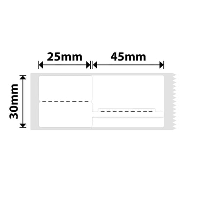 NB205 - Niimbot - B1 / B21 / B31 / B3S / B4 - 30x70mm - 100 White Cable Labels